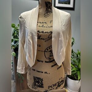 Jessica Howard cream sweater, size large. Lightweight. Good condition.